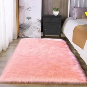 Latepis Pink Rugs for Bedroom