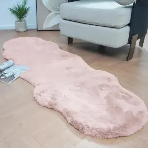 Latepis Light Pink Runner Rugs